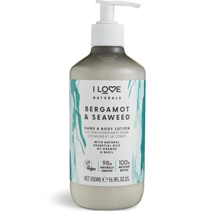 I LOVE Naturals Hand & Body Lotion Bergamot & Seaweed 500 ml