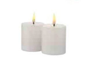 Sirius Sille mini uppladdningsbart blockljus vit H 6,5 cm - 2 st