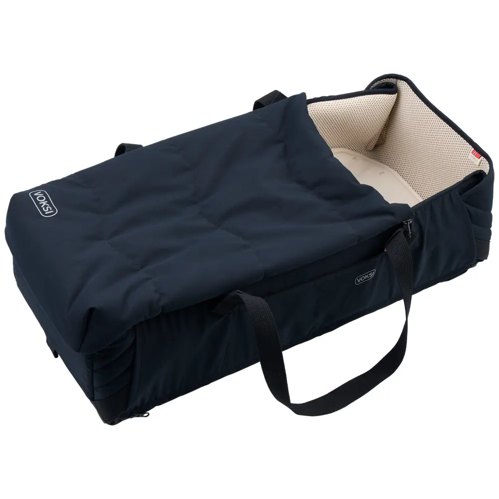 Voksi Carry Me mjuklift/babynest, black leaf