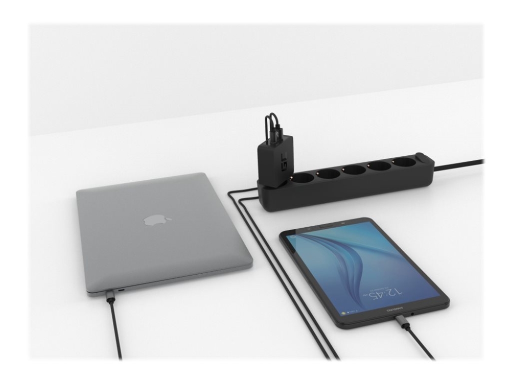 AC-adapter Green Cell 45W USB-C Power Adapter, inkl. 2m kabel - Svart