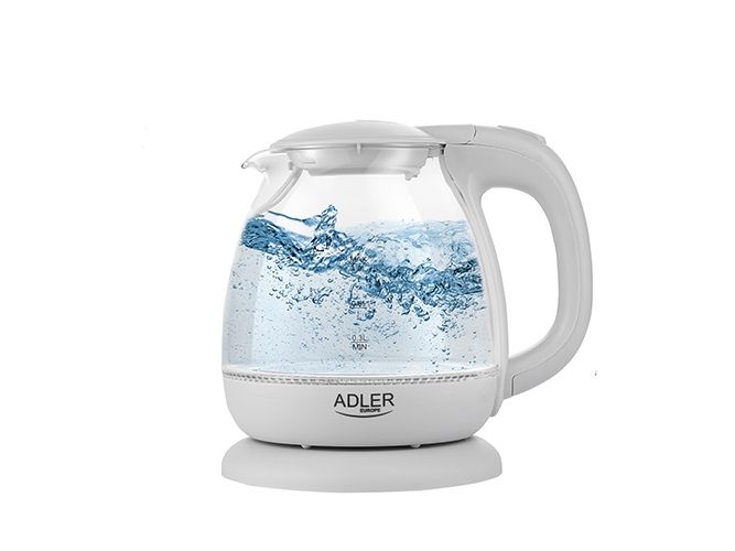 Adler AD 1283G vattenkokare 1 L 900 W glas, grå