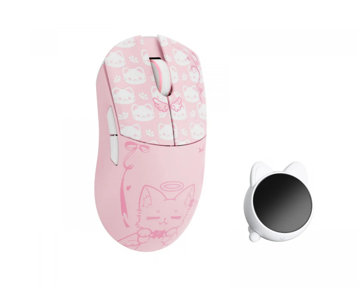 WLMouse Huan Stainless Magnesium Alloy Trådlös Gamingmus - Pinkko