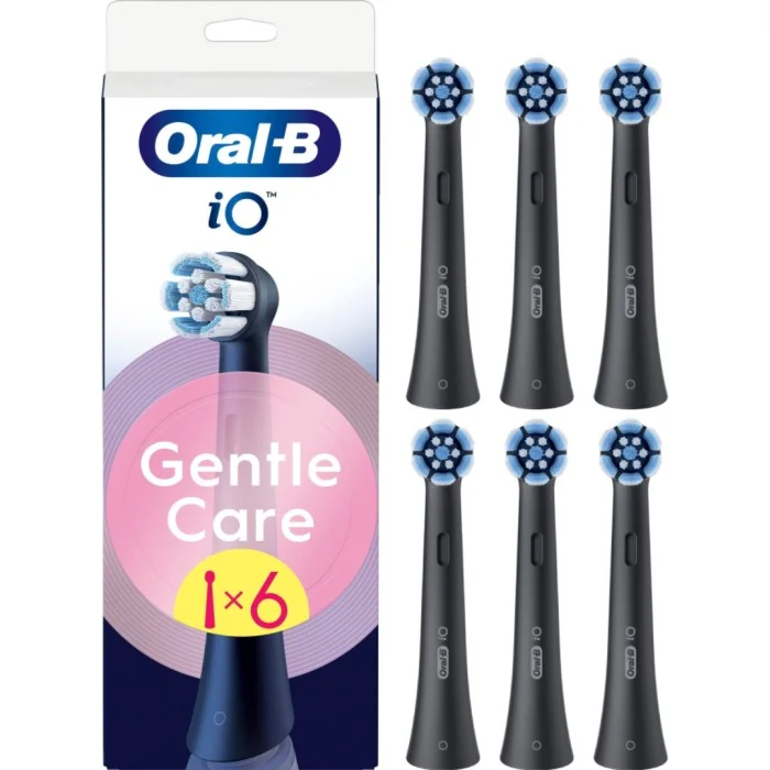 Oral-B iO Gentle Care borsthuvuden 6 st, svart