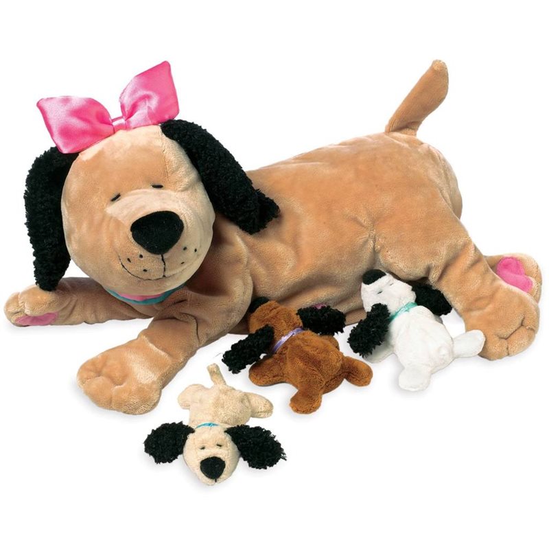 Manhattan Toy hunden Nana med valpar