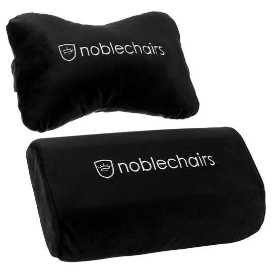 noblechairs Cushion set, Svart, Vit, 2 styck