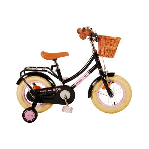 Volare – Barncykel 12" – Excellent med korg Svart