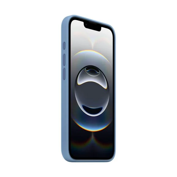Apple iPhone 16e silikonskal, blå, bild 4
