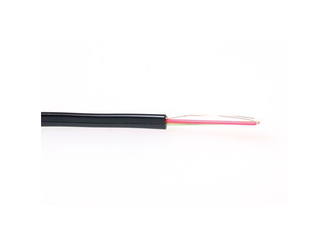 EFB NORDIC Telefonkabel platt, PVC 1x6xAWG26 svart, 100 m ring, kabeldiameter 6,8 x 2,35 mm - (100 meter), bild 2