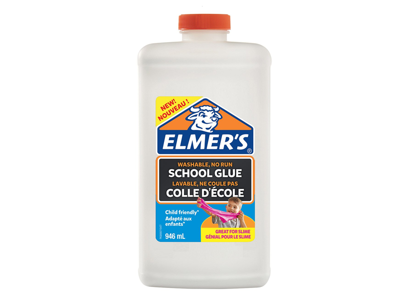 Skollim Elmer's white 946 ml - tvättbart för slem