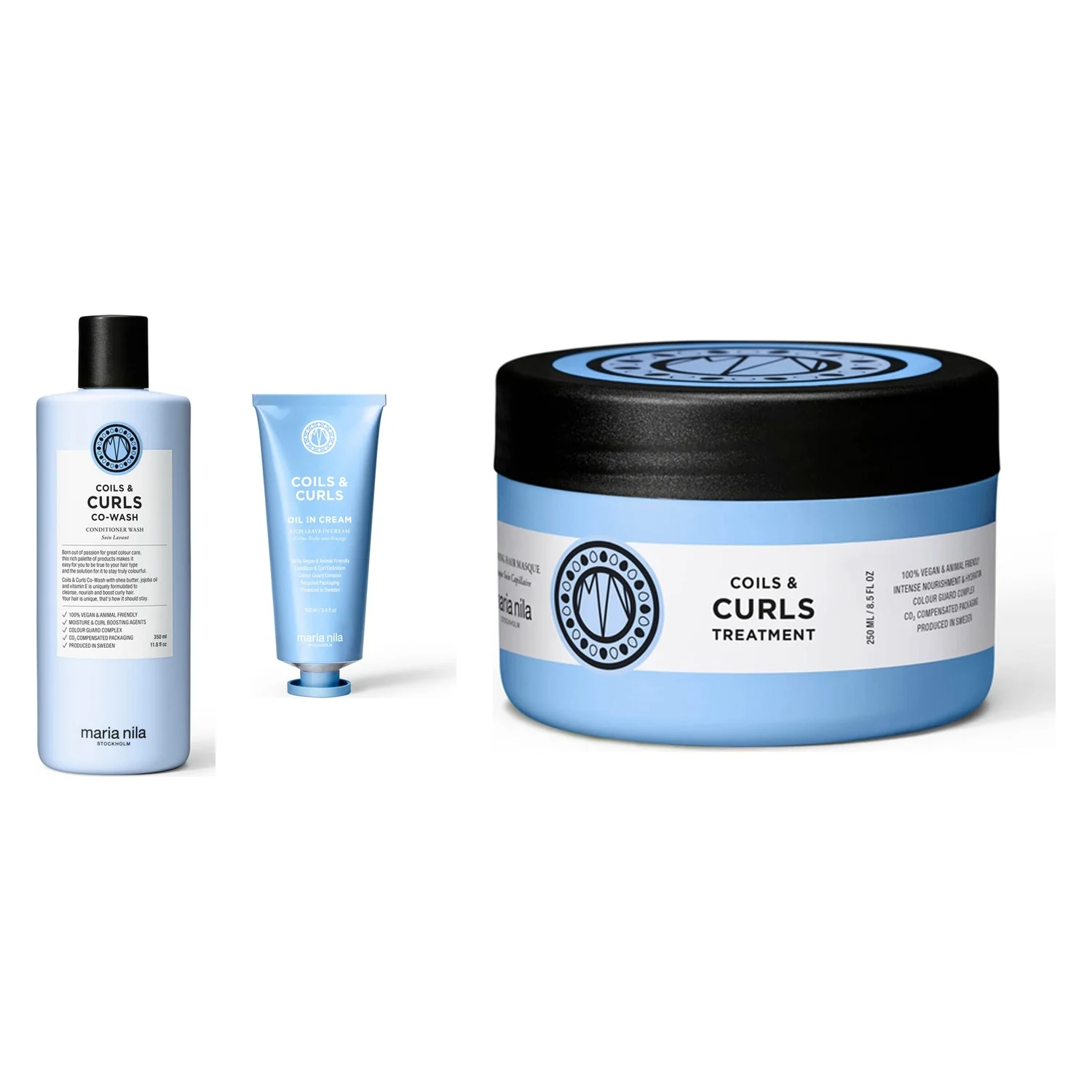 Maria Nila Coils & Curls Complete Care Set Co-Wash 350 Ml, Oil In Cream 100 ml & Masque 250 ml 700 ml, bild 2