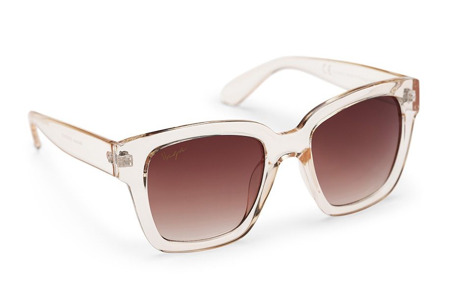 Haga Eyewear Marbella Transparent Peach - Brown Gradient Lens