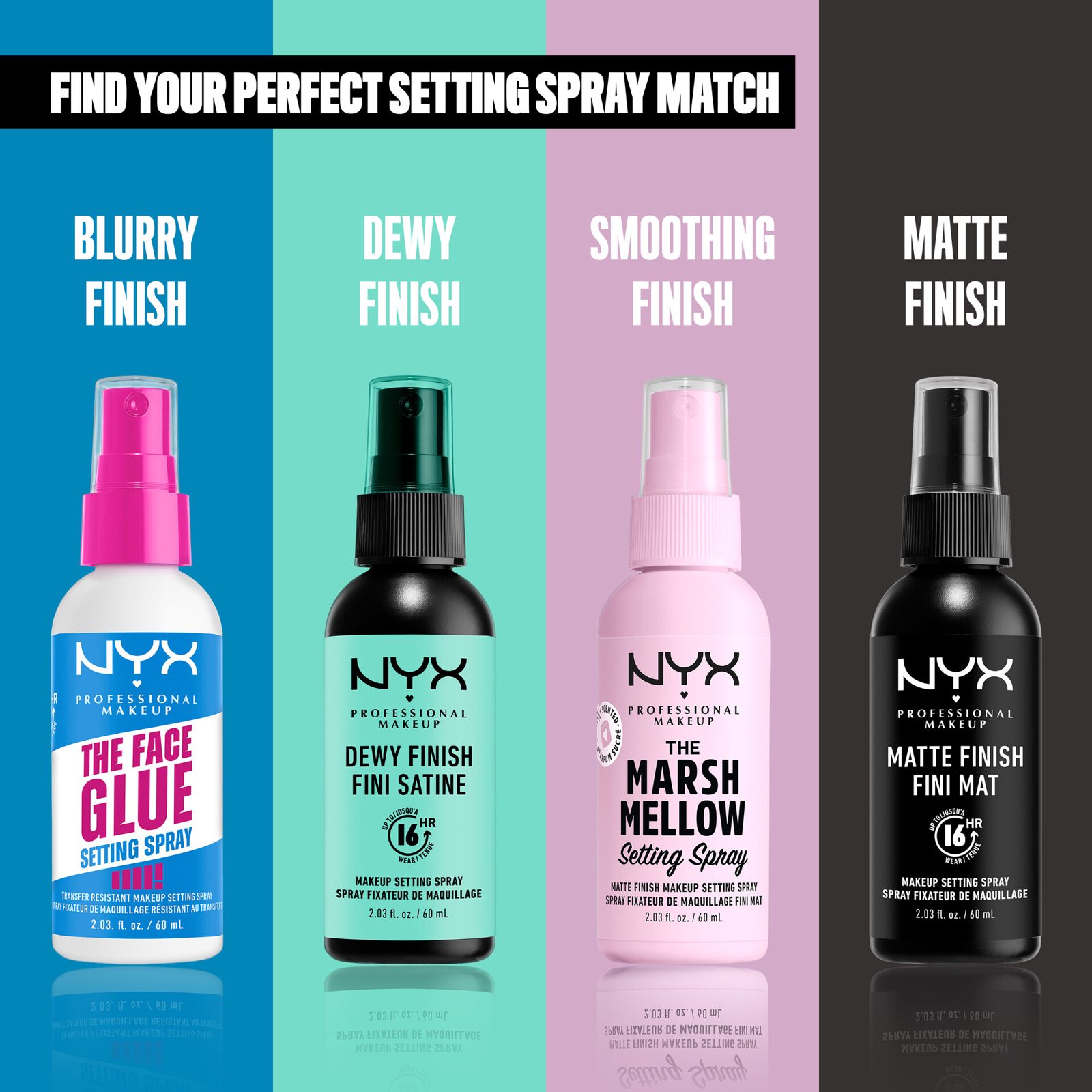 NYX Professional Makeup The Face Glue Setting Spray 60 ml, bild 5