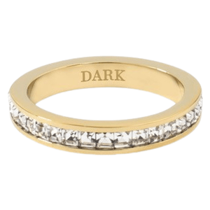 DARK Crystal Ring Broad Crystal Size 4