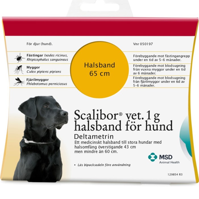 Scalibor vet. halsband för hund 1 g 65 cm (större hundar)