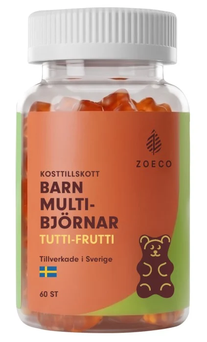 Zoeco Multibjörnar Tutti-Frutti 60 tuggtabletter
