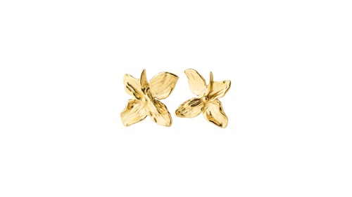 PILGRIM - TRACE Flower Earrings - Gold-Plated - 30 mm, bild 3