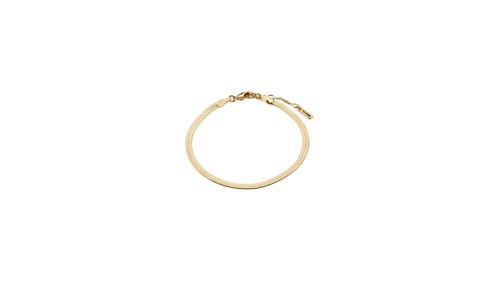 PILGRIM - JOANNA Flat Snake Chain Bracelet - Gold-Plated - 16.5 + 3 cm Extension Chain, bild 3