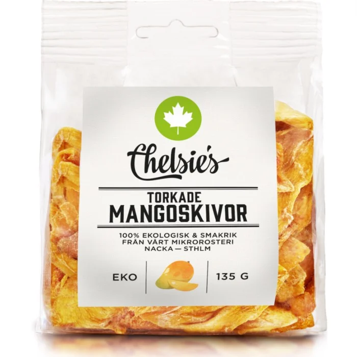 Chelsie's Torkade mangoskivor 135 g