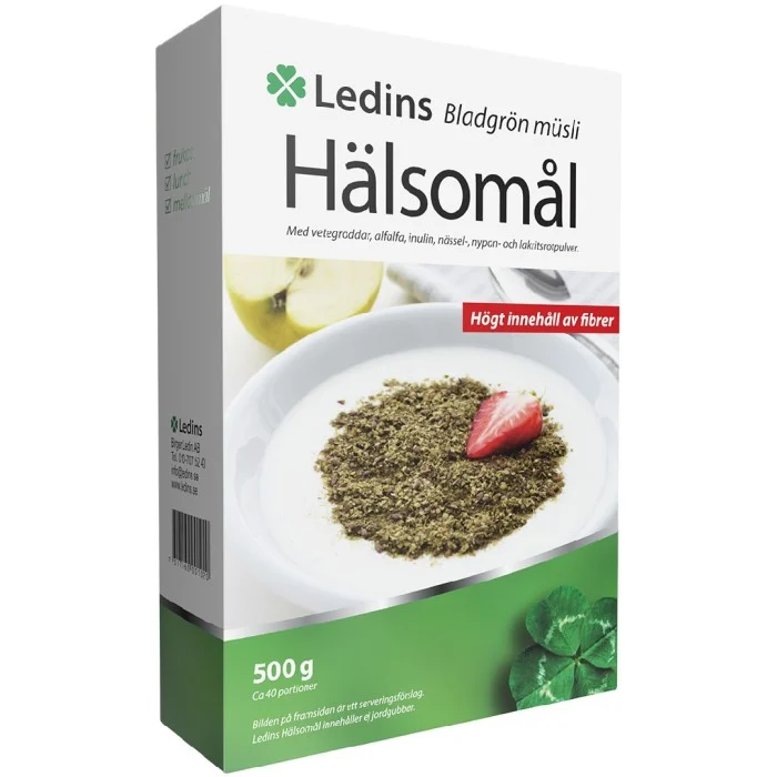 Ledins Hälsomål Bladgrön, kalorisnål musli 500 g