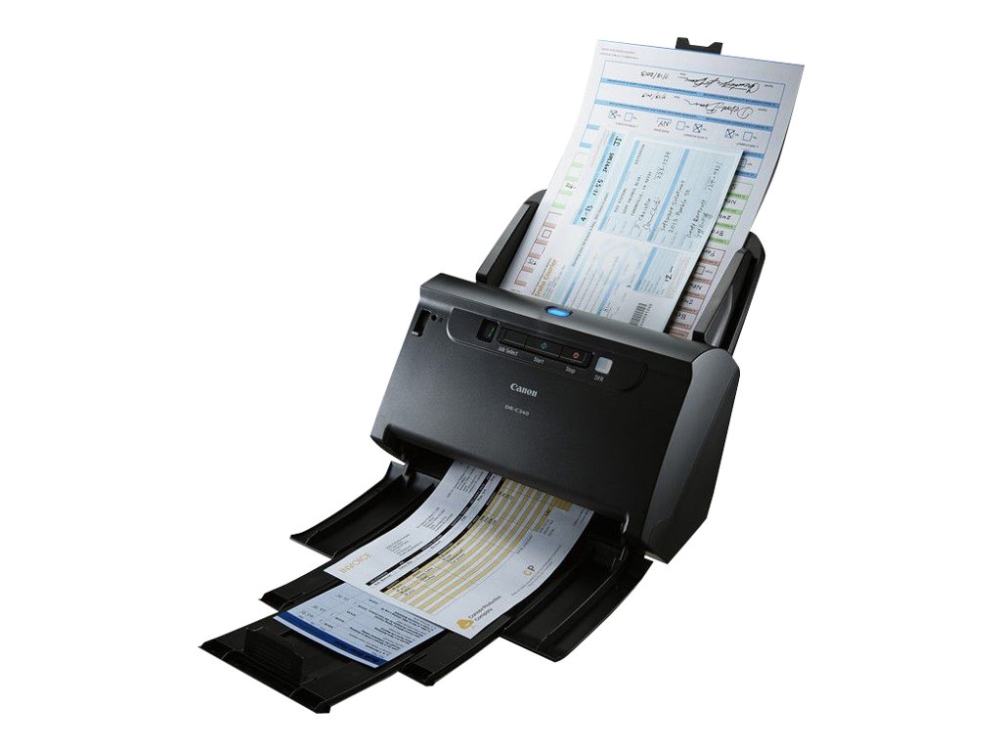 Canon imageFORMULA DR-C240 - Dokumentskanner - CMOS/CIS - Duplex - Legal - 600 dpi x 600 dpi - upp till 45 sidor/minut (mono) / upp till 30 sidor/minut (färg) - ADM (60 ark) - upp till 4000 scanningar per dag - USB 2.0