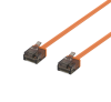 Nätverkskabel oskärmad Cat6a, flat, 1mm tjock, 1 meter - Orange