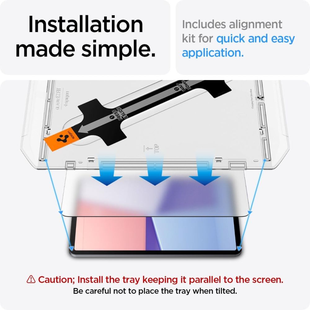 Spigen GLAS.tR EZ Fit - Skärmskydd för surfplatta - glas - för Apple 11-inch iPad Air (M2, M3), bild 4