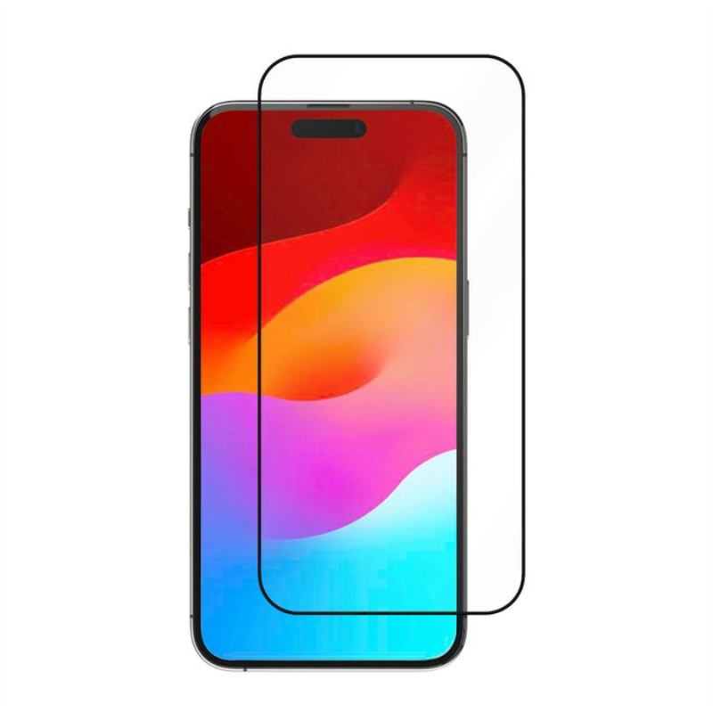 Skärmskydd eSTUFF Titan Shield Full Cover Glass, iPhone 15 - Svart