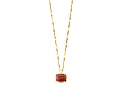PILGRIM - NOW Necklace - Gold-Plated/Red - 90 cm, bild 2