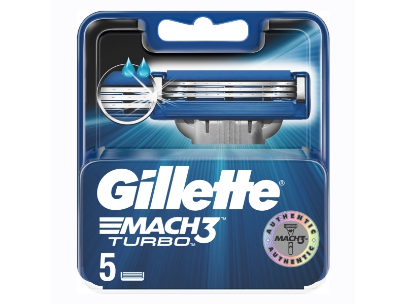 Gillette Mach3 Turbo Razor Blades 5 Pcs, bild 4