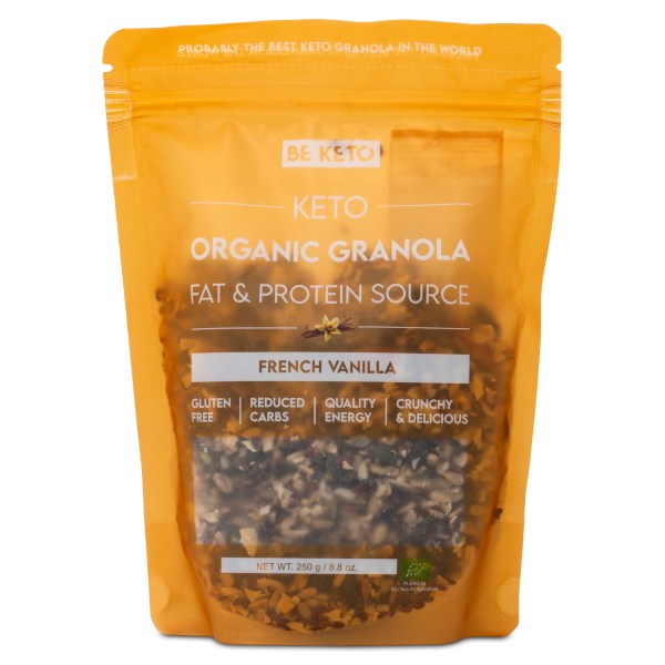 BeKeto KETO Organic Granola, French Vanilla, 250 g