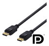 DisplayPort-kabel, DP 1.2, 4K@60Hz, 1 meter - Svart
