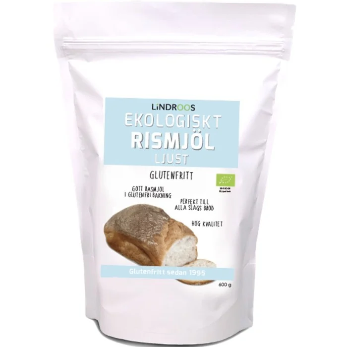 Lindroos Ekologiskt Rismjöl Ljust 600 g