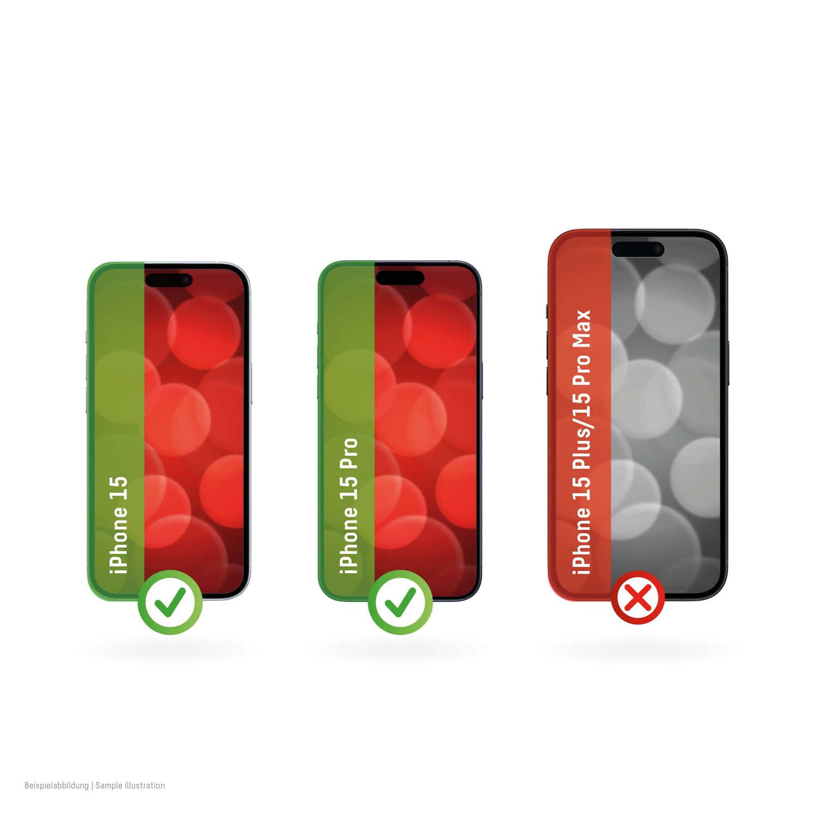 DISPLEX Real Glass FC iPhone 15/15 Pro, bild 4