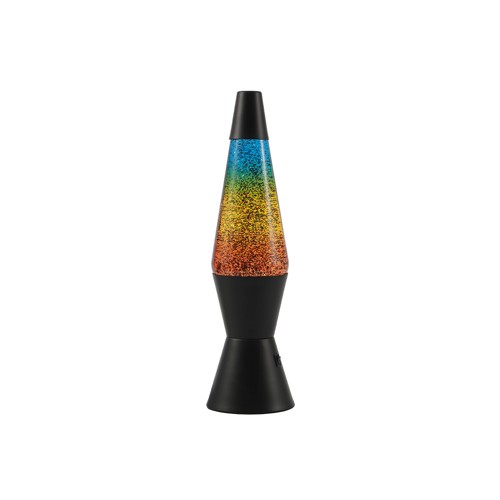iTotal Lava Lamp - Black/Rainbowglitter