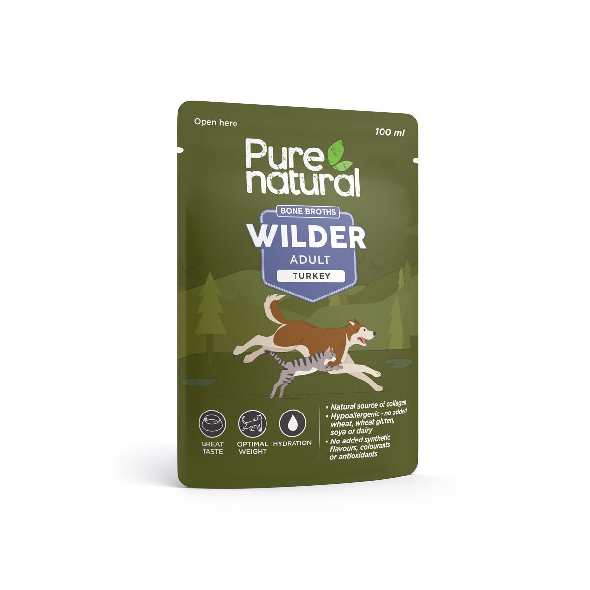 Purenatural Wilder Bone Broths Turkey Buljong till Hund och Katt 100 ml