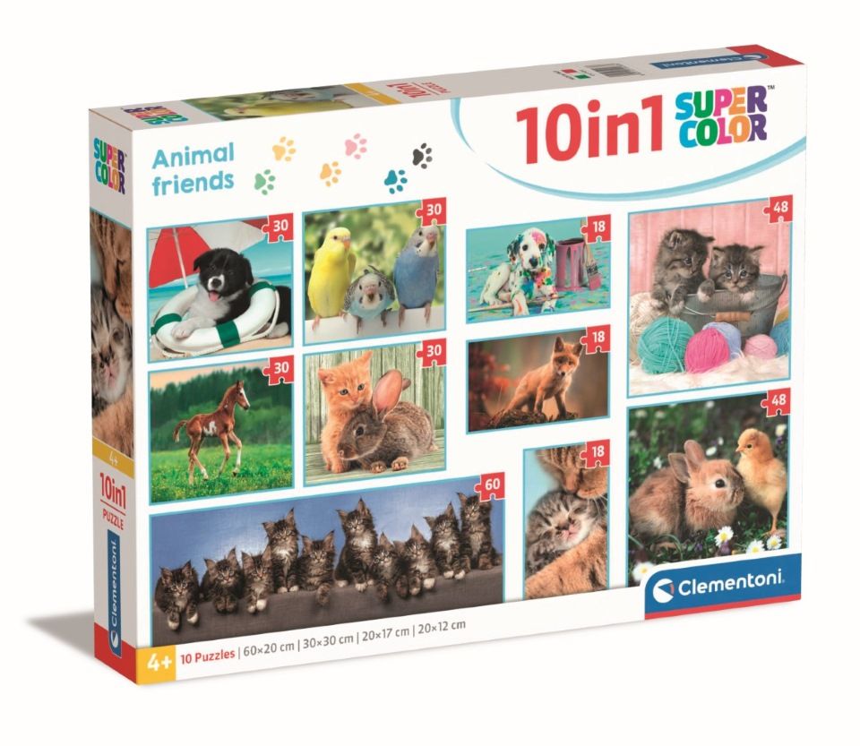 Clementoni Puslespil 10-i-1 Noli Animal Friends