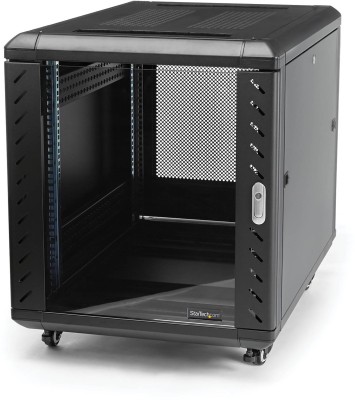 19" Skåp StarTech.com 12U, 603x900x663mm, stående med hjul - Svart