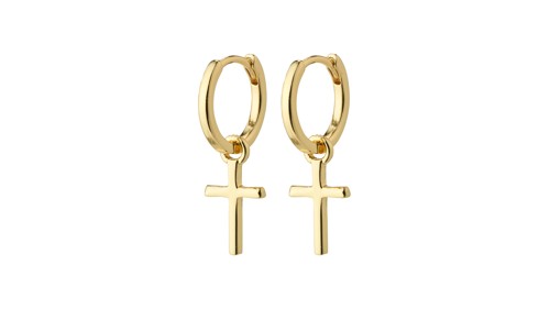 PILGRIM - DAISY Cross Hoops - Gold-Plated - 2.5 cm, bild 3