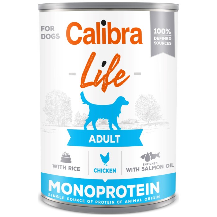 Calibra Dog Life can Adult Chicken with rice 400 g