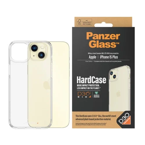 PanzerGlass™ | Hardcase - Bakskal till mobiltelefon - Genomskinlig | Apple iPhone 15 Plus