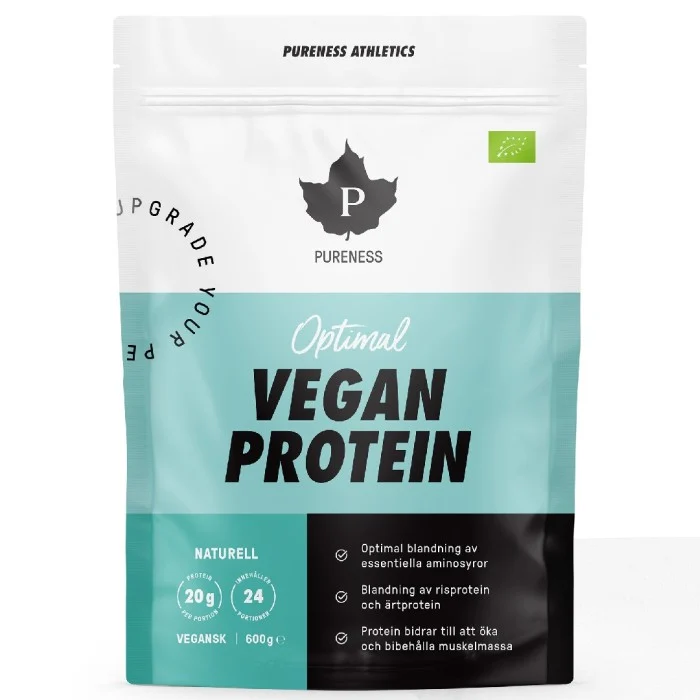 Pureness Athletics Optimal Vegan Protein Ekologisk Naturell 600 g