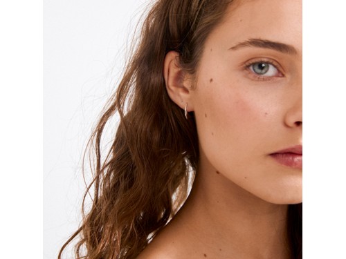 PILGRIM - SANNE Mini Hoop Earrings - Silver-Plated - 13 mm, bild 2