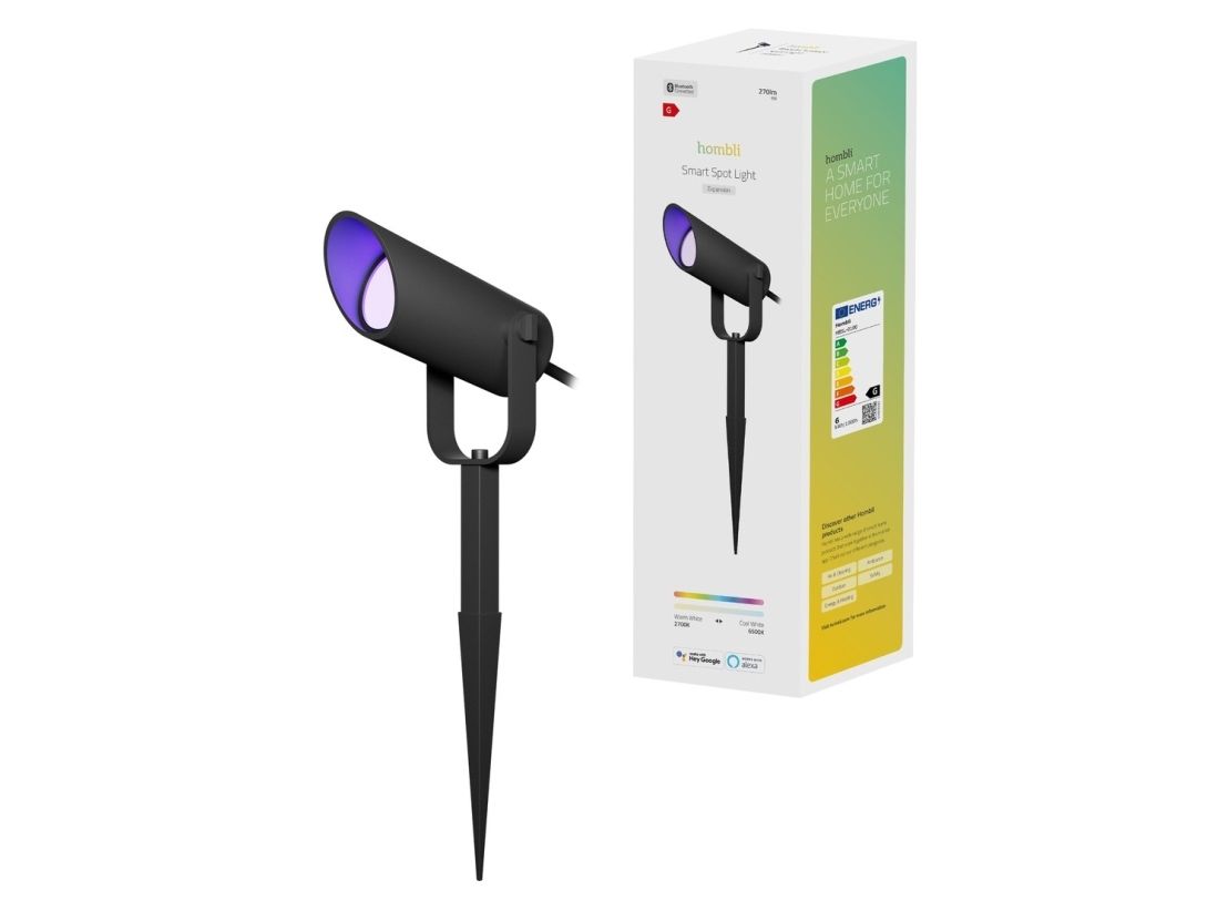 Hombli HBSL-0100, Smart spotlight, Bluetooth, Svart, Aluminium, Multi, 2700 K, bild 4