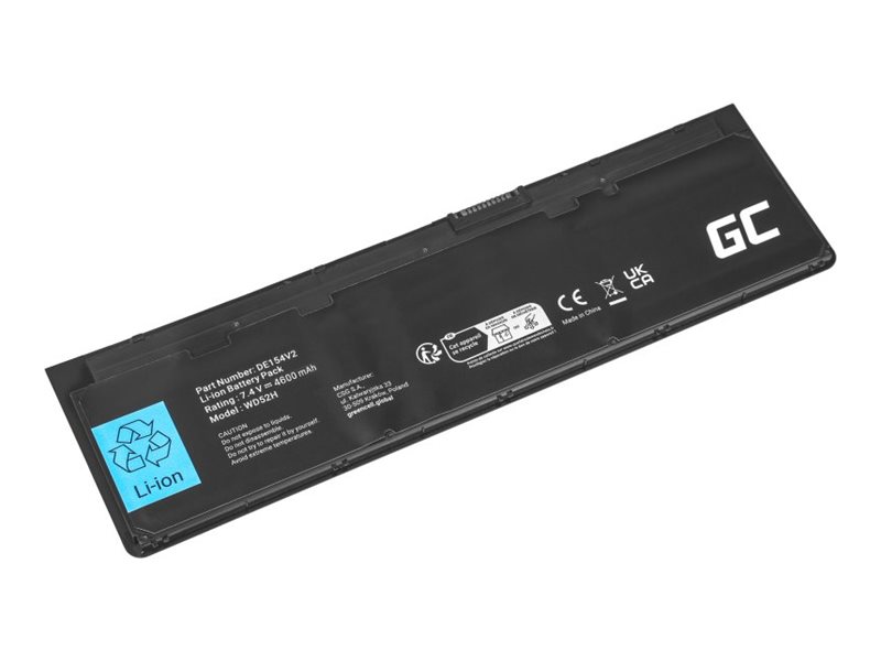 Green Cell - Batteri för bärbar dator (likvärdigt med: Dell WD52H, Dell VFV59) - litiumpolymer - 4-cells - 4600 mAh - svart