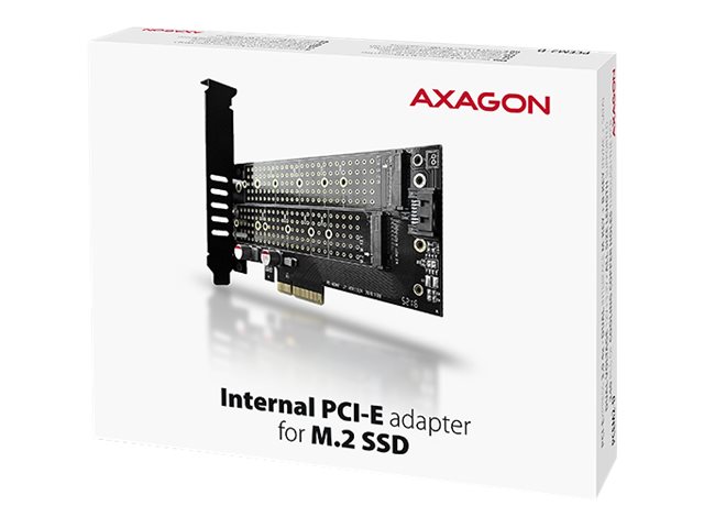 AXAGON PCEM2-D - Lagringsstyrenhet - M.2 NVMe-kort / SATA 6 Gbit/s - PCIe 3.0 x4
