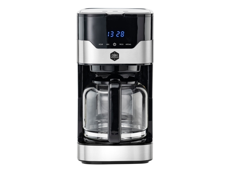 Kaffebryggare, OBH Timer Aroma, 1,4 l, svart/silver
