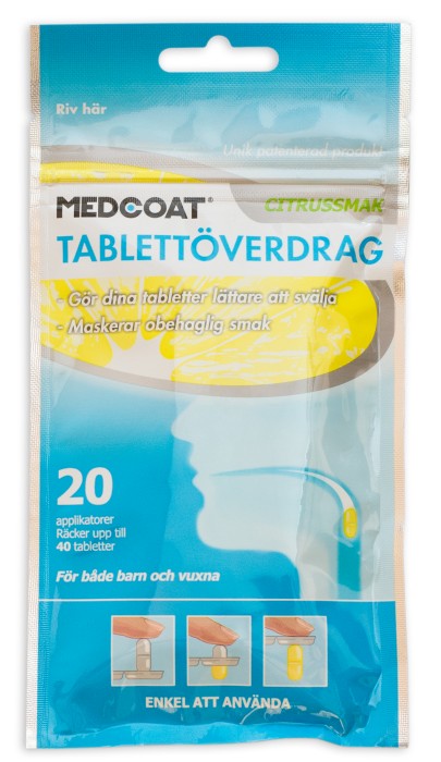 Medcoat, tablettöverdrag, citrussmak, 20 styck