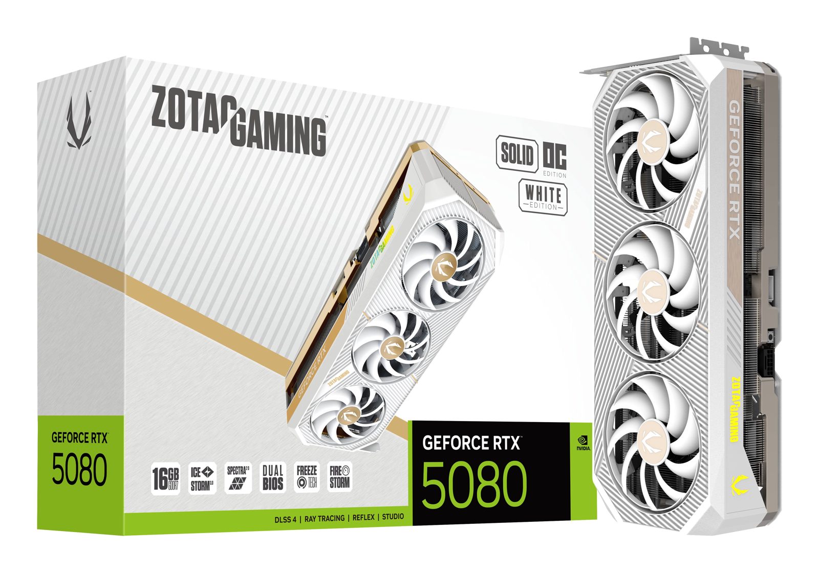 ZOTAC GAMING GeForce RTX 5080 SOLID White OC Edition 16GB, bild 4