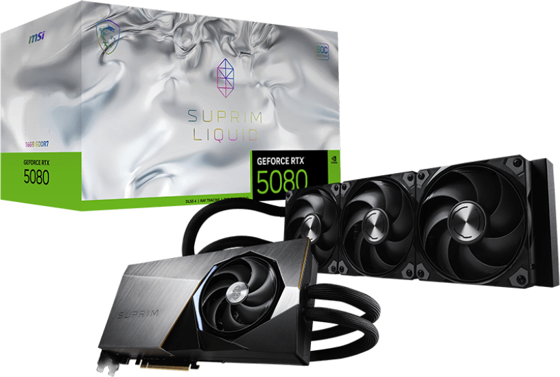 MSI GeForce RTX 5080 Suprim Liquid SOC 16 GB GDDR7, HDMI/3xDP, bild 3