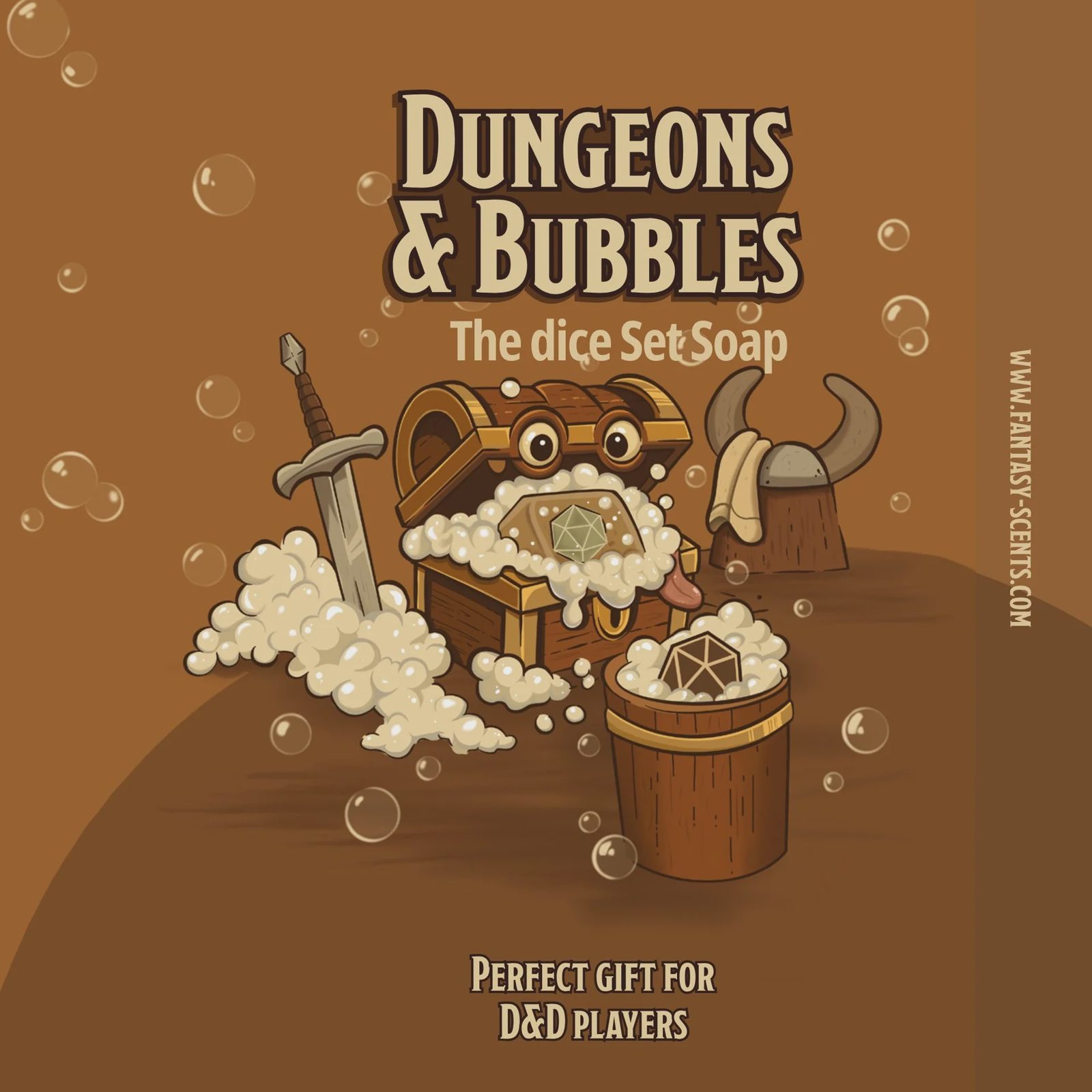 Dungeons And Bubbles Dice Set Soap Fantasy Scents